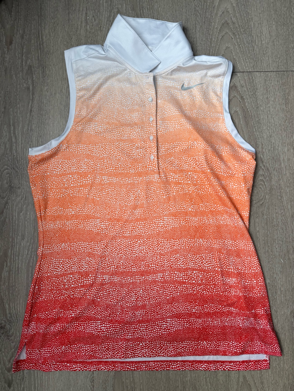 Nike Golf Women’s Sleeveless Gradient Golf Polo - Orange/red Size M